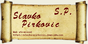 Slavko Pirković vizit kartica
